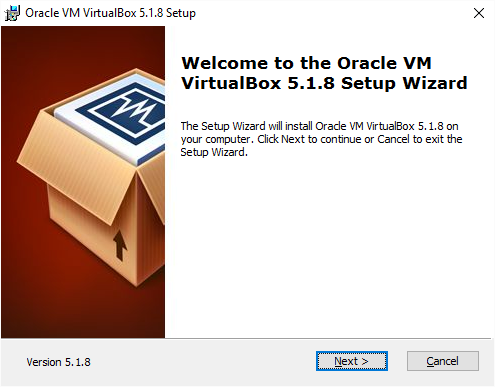 VirtualBox Installation Start
