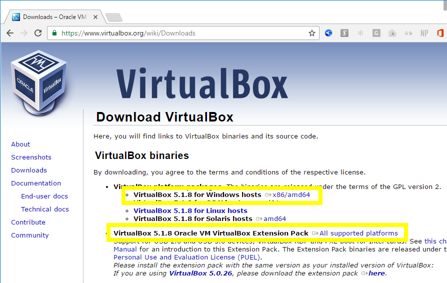 VirtualBox_Installation_Download_Page VirtualBox Installation Download Page